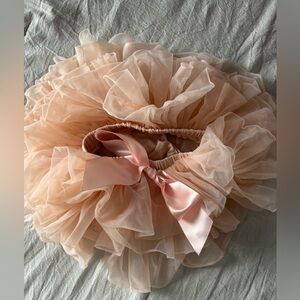 BabyPink Tulle Skirt tutu with Ribbon 12-18 months